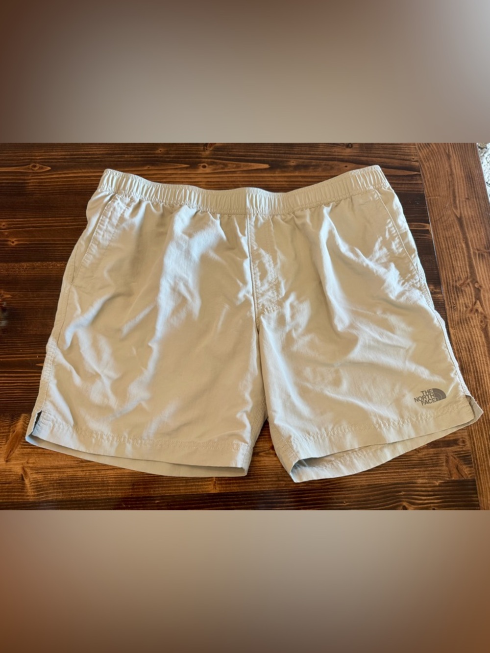 The North Face Men's Taupe Elastic-Waist Athletic Shorts Size XL
